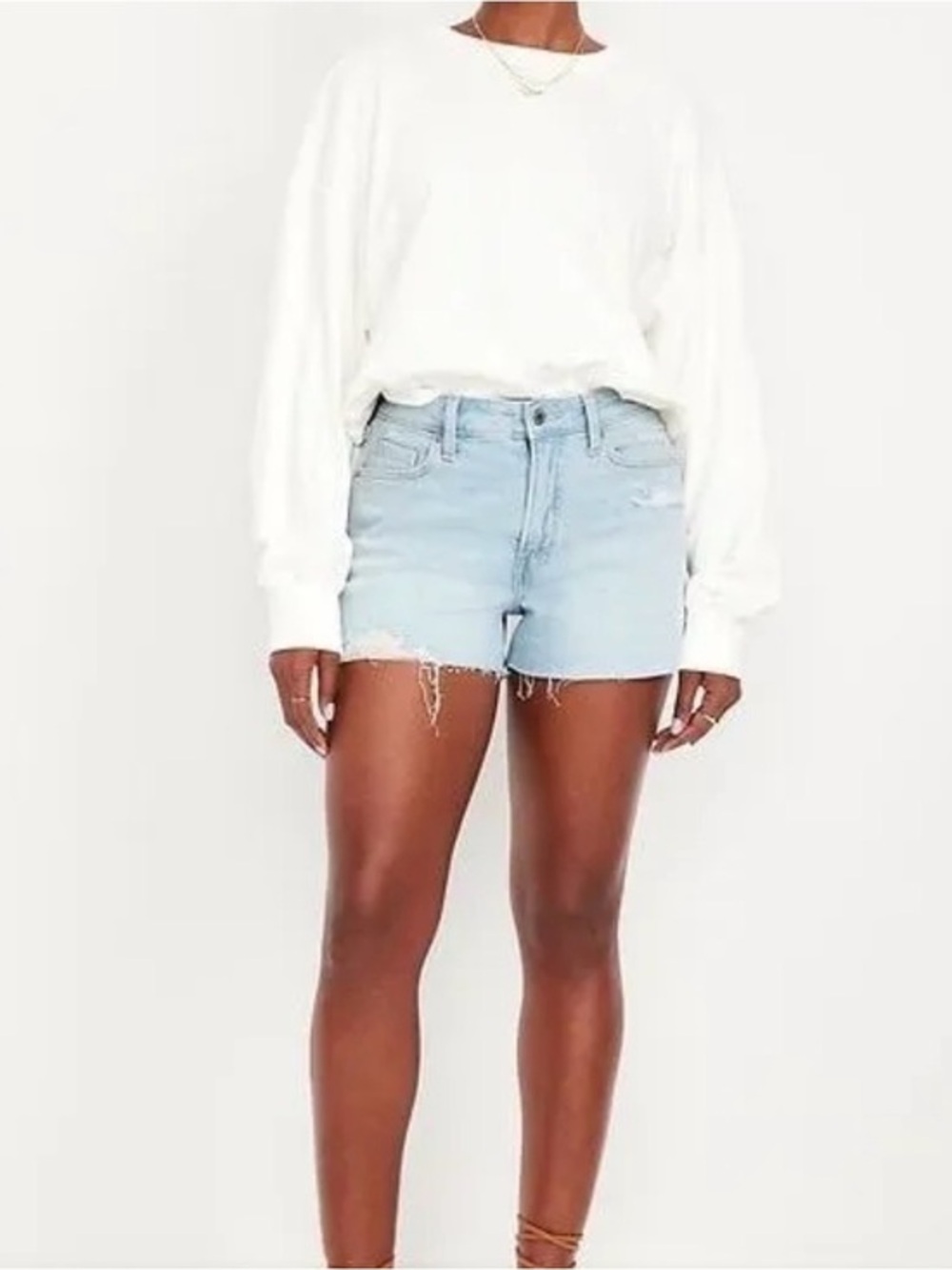 Old Navy Boyfriend Cut Off Denim Shorts Sz 10